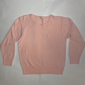 Unbranded Vintage Soft Pink Sweater Crewneck Minimalist Career Cozy Womens Small